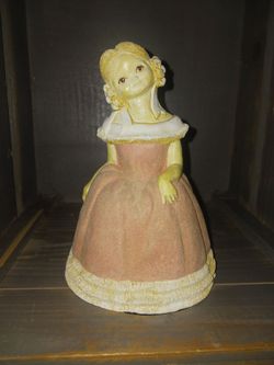 Vintage collectible chalkware Marty sculpture bell