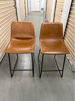Faux leather counter stools