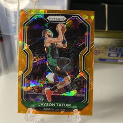 Jayson Tatum Orange Prizm Card