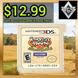 Harvest Moon 3D: A New Beginning (Nintendo 3DS, 2012)