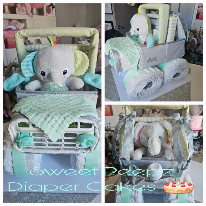 JEEP "ELEPHANT" DIAPER CAKE 