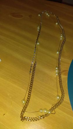 Ladies gold wrap necklace