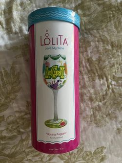 NEW IN BOX AUGUST WINE GLASS (yes It’s Available)