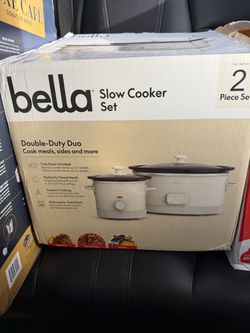 Bella 7-Quart Slow Cooker & 2-quart Slow Cooker Set (New in Box)