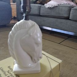 Horse Head Lamp, Chess Piece Lamp, White, Vintage, Knight Chess Lamp, Mid Century, Equestrian, Home Decor

