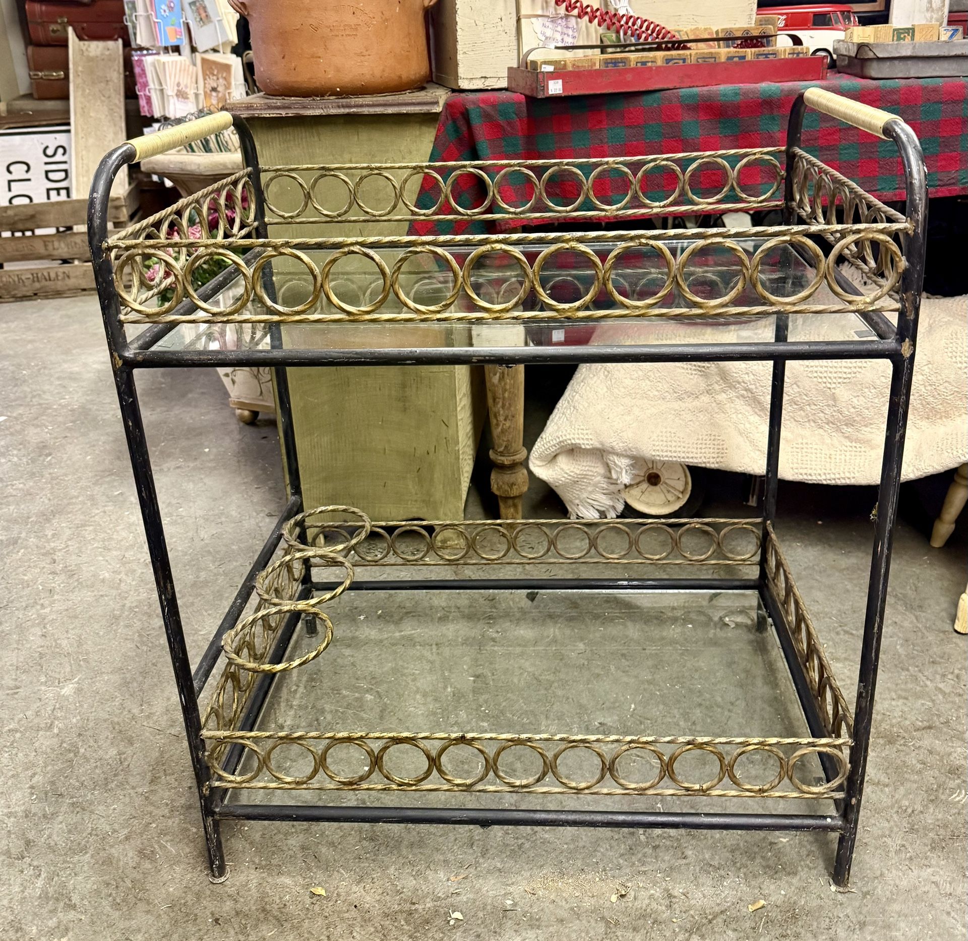 Vintage Bar Serving Cart MCM