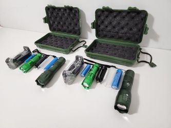 U'King Zoomable LED Flashlights Tactical Torch Light Camping Hiking Fishing ( Green )
