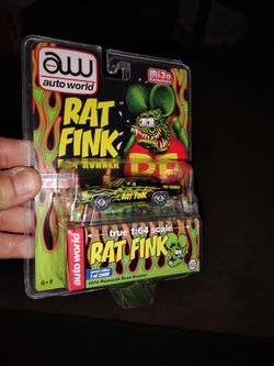 Rare Auto world Rat Fink 1:64 Diecast Collectable New Construction and collectable Rare