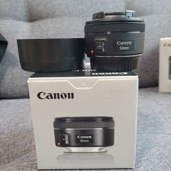 Canon EF 50mm STM Black Lens