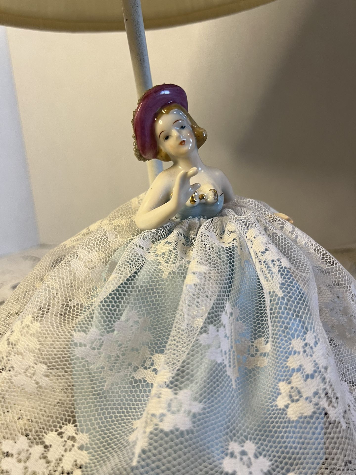 Vintage Porcelain Lady Lamp