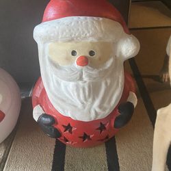 Cement Santa Claus 30lbs 22” Tall 47” Around. Great Condition. 