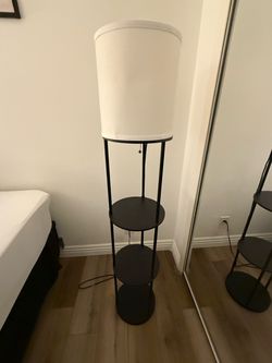 Three-shelf Black Lamp