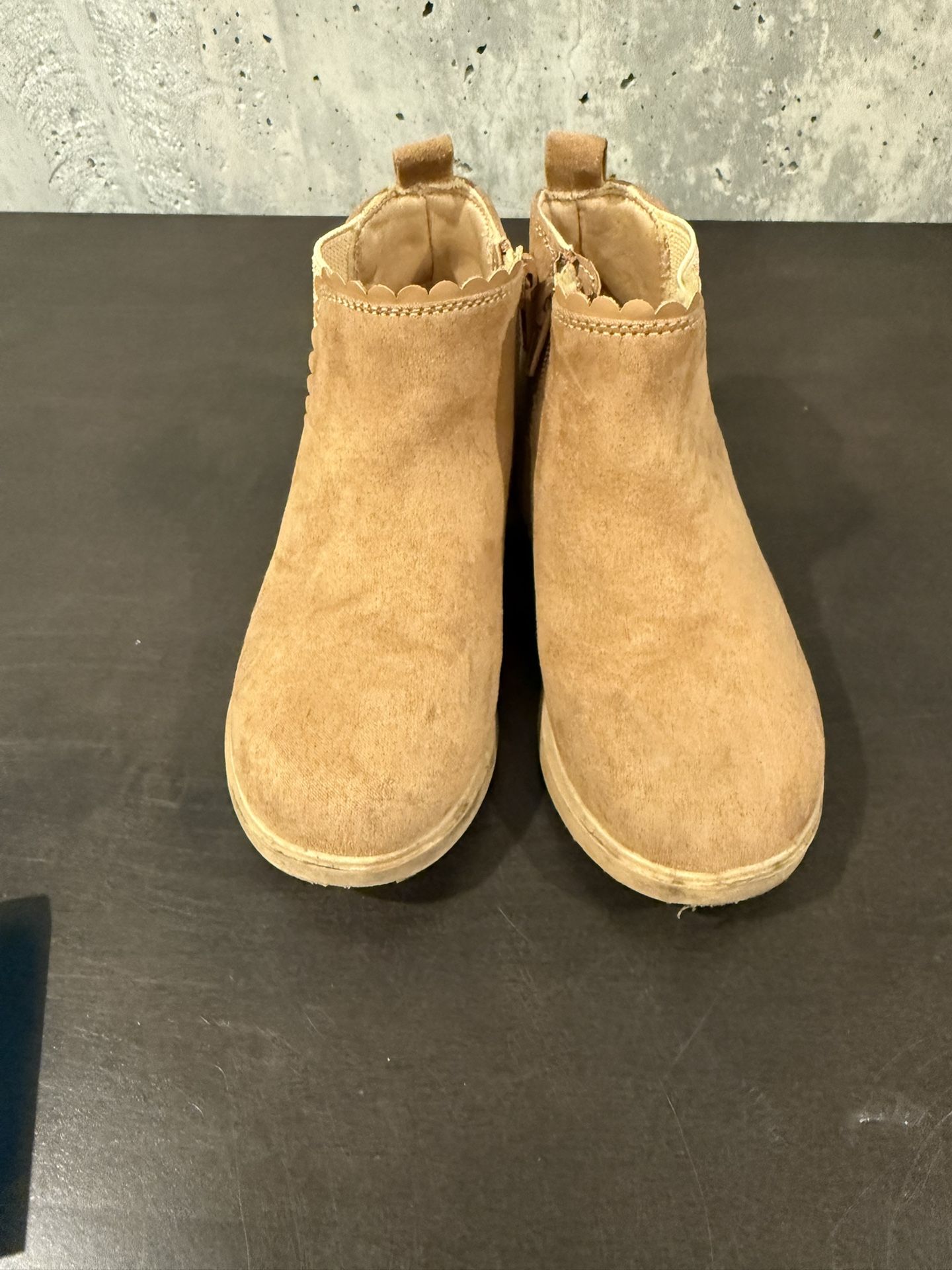 Tan Suede Ankle Boots - Toddler Girl - Size 10