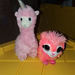 Set Of 2 Llama Plushies