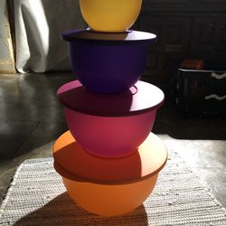 Tupperware Bowls With Snap Tight Lids