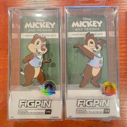 WDW 50th Anniversary Disney Exclusive FigPins Chip And Dale #774 And #775
