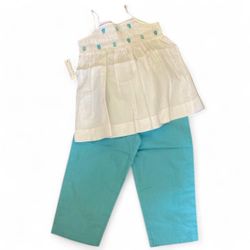 Girls Smocked Top and Pants Set (6 yrs)