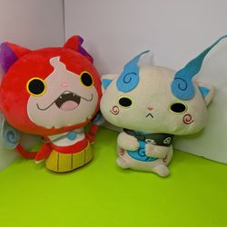 Jibanyan & Komasan plush toy from the Yo-kai Watch
