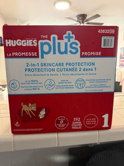 Size 1 Huggies plus diapers