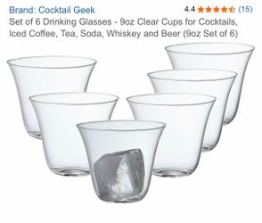 Set of 6 9oz  drinking glasses