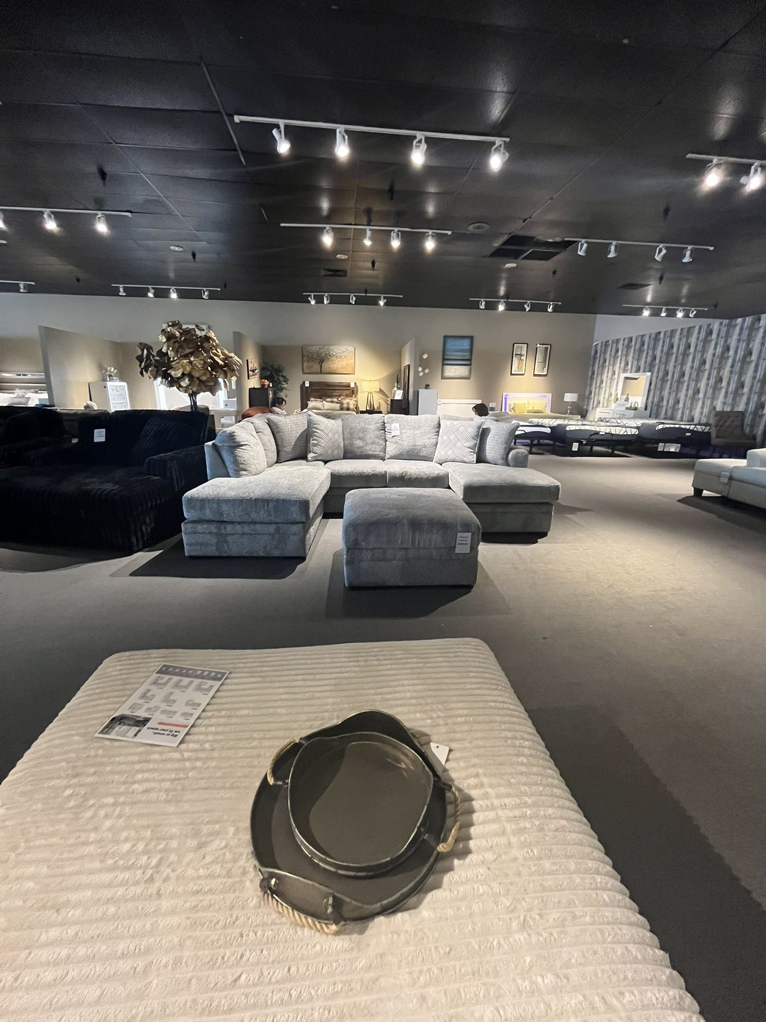 Grey 2PC Chaise Sectional Couch