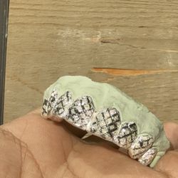 925 Silver Diamond Cut Grillz 