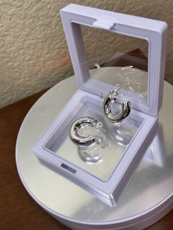 Puffed Hoop Earrings 