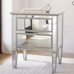 Pottery Barn Park Mirrored Nightstand (24")