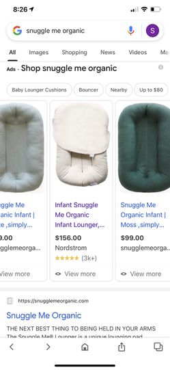 Snuggle Me Organic Baby Lounger   Thumbnail