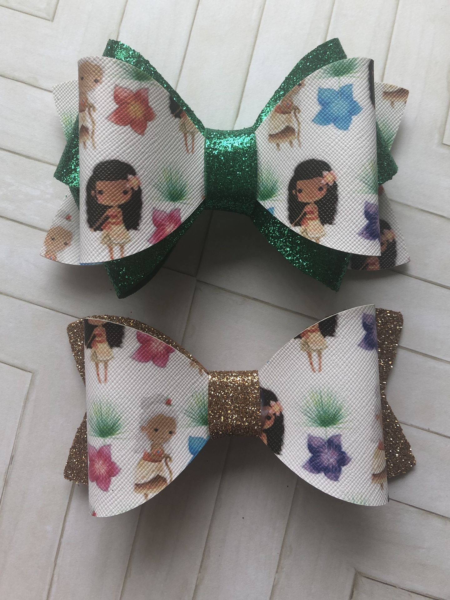 Moana princess hair bows