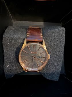 Nixon Sentry Watch Gold Brown Leather