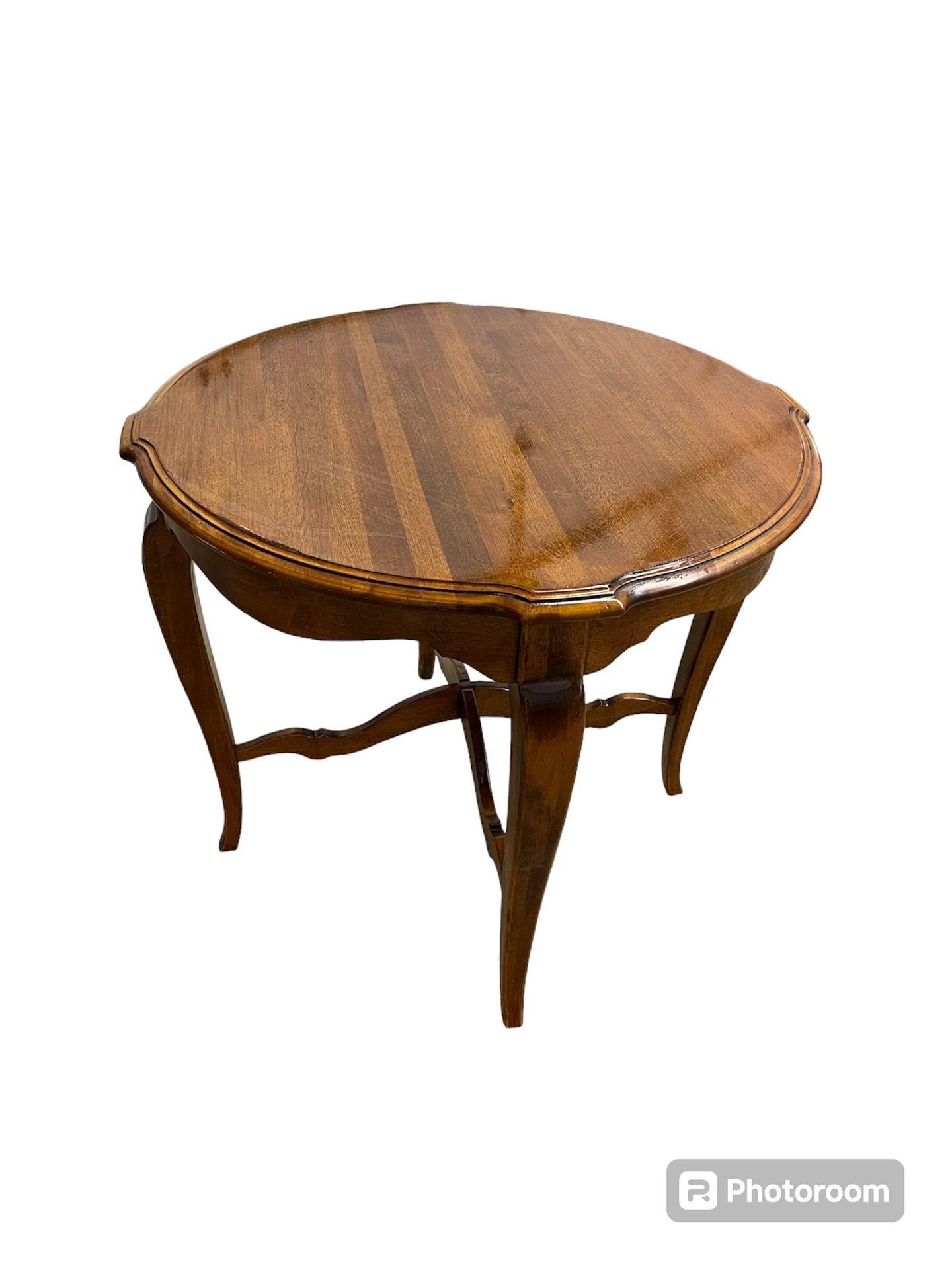 Ethan Allen Country French Round End Table Accent Birch #26-8204 #216 Bordeaux