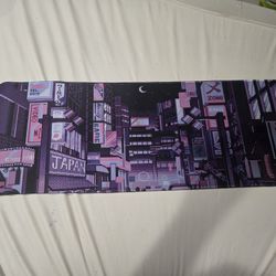 Large Keyboard Mouse Pad!  31 X 12.  Tokyo Skyline!