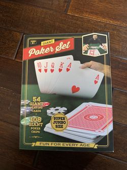 Giant Poker Set Super Jumbo Size