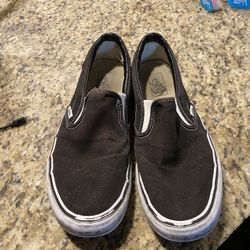 Black Vans Slip On Sneakers Mens