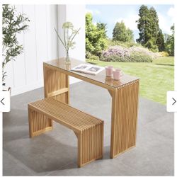 Dining Long Bench and Table Set. New In Box