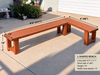 L-shaped bench