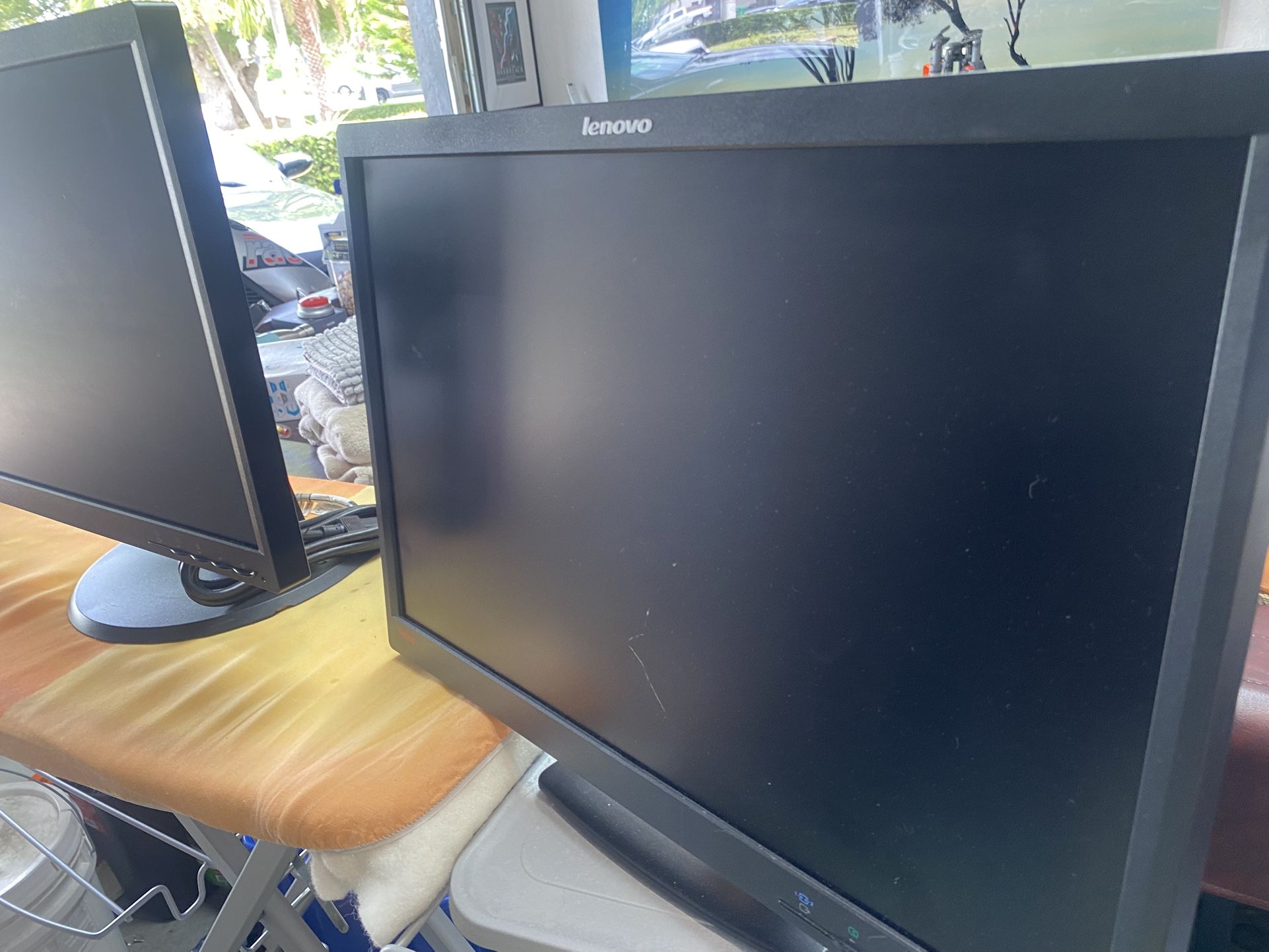 Monitors For Computer Tested 27” (1) And 22” (2)