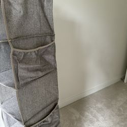 Closet organizer hanging shelves
