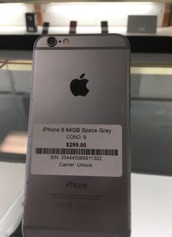 iPhone 6 64GB Space Gray Unlock for all carriers
