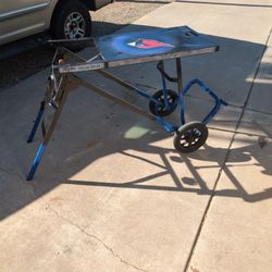Miter Saw Table For Sale Asking $75. 00 Black And Blue With Cardinals Logo 