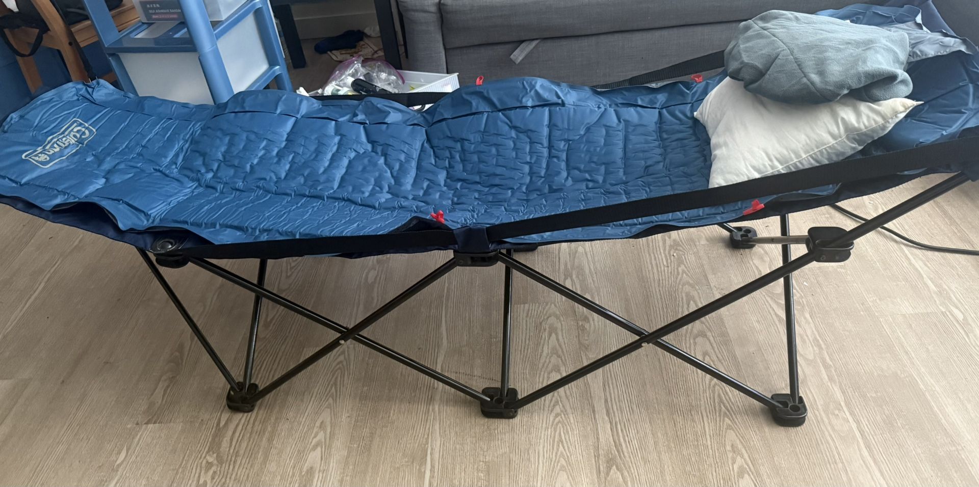 Foldable Cot w/ Inflatable Pad