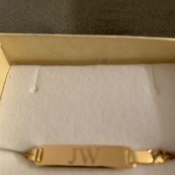 14 Gold Plated Baby (Unisex) ID Bracelet