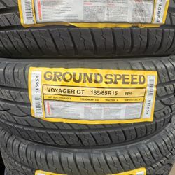 185-65-15 !!! GROUNDSPEED A/S !!! $230 LAS 4 LLANTAS MONTADAS Y BALANCEO INCLUIDO 👌 