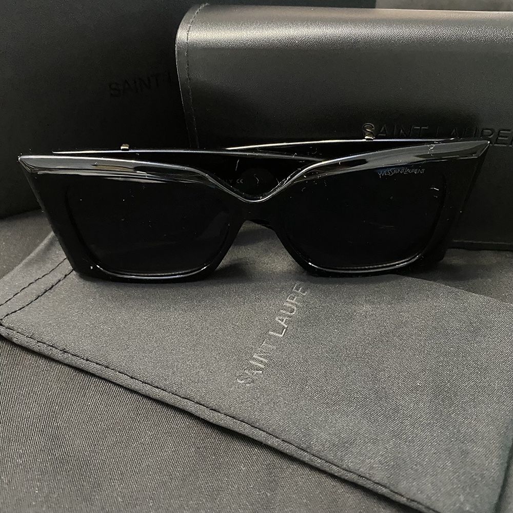 Womens Square Frame Black Sunglasses