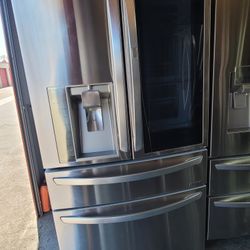 LG Counter Depth Instaview Stainless Steel 4 Door French Door Refrigerator 