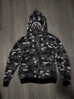 grey bape hoodie