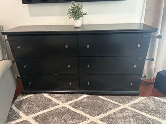 4-Piece Black Bedroom Furniture Set – 2 Dressers + 2 Nightstands