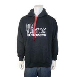 NWT Tim Burton The Neon Museum Las Vegas Black Hooded Sweater Size XL Men's New