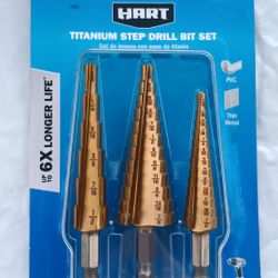 Hart Titanium Step Drill Bit Set